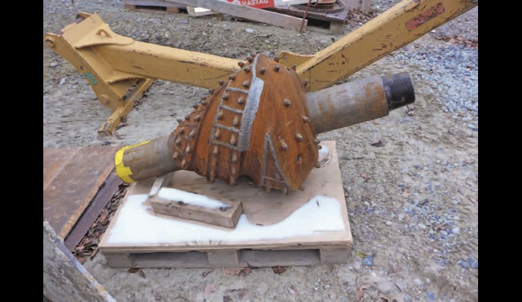 Verwendeter Bohrkopf.