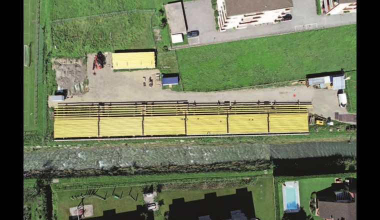 Rohrlager und Schweissplatz bei Capolago.