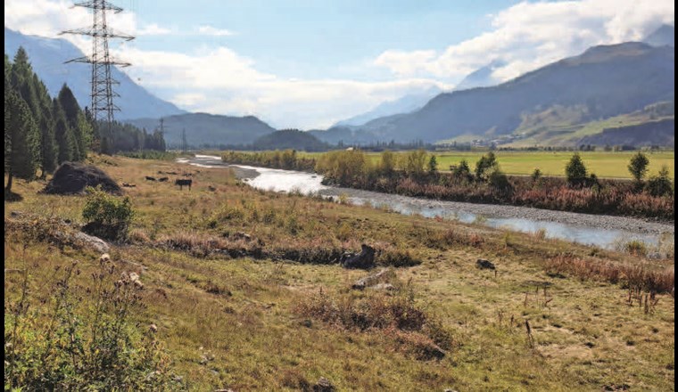Neue Führung des Flaz entlang des Hangfusses Muottas Muragl. (© Christian Göldi)