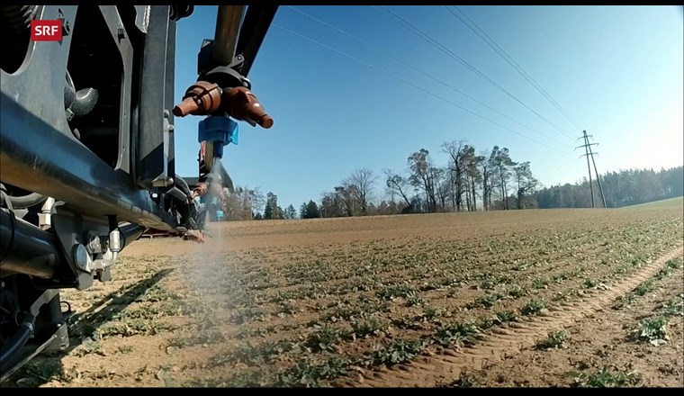 Screenshot aus SRF Dok «Der Pestizidpoker» vom 7.4.2022 von Karin Bauer.