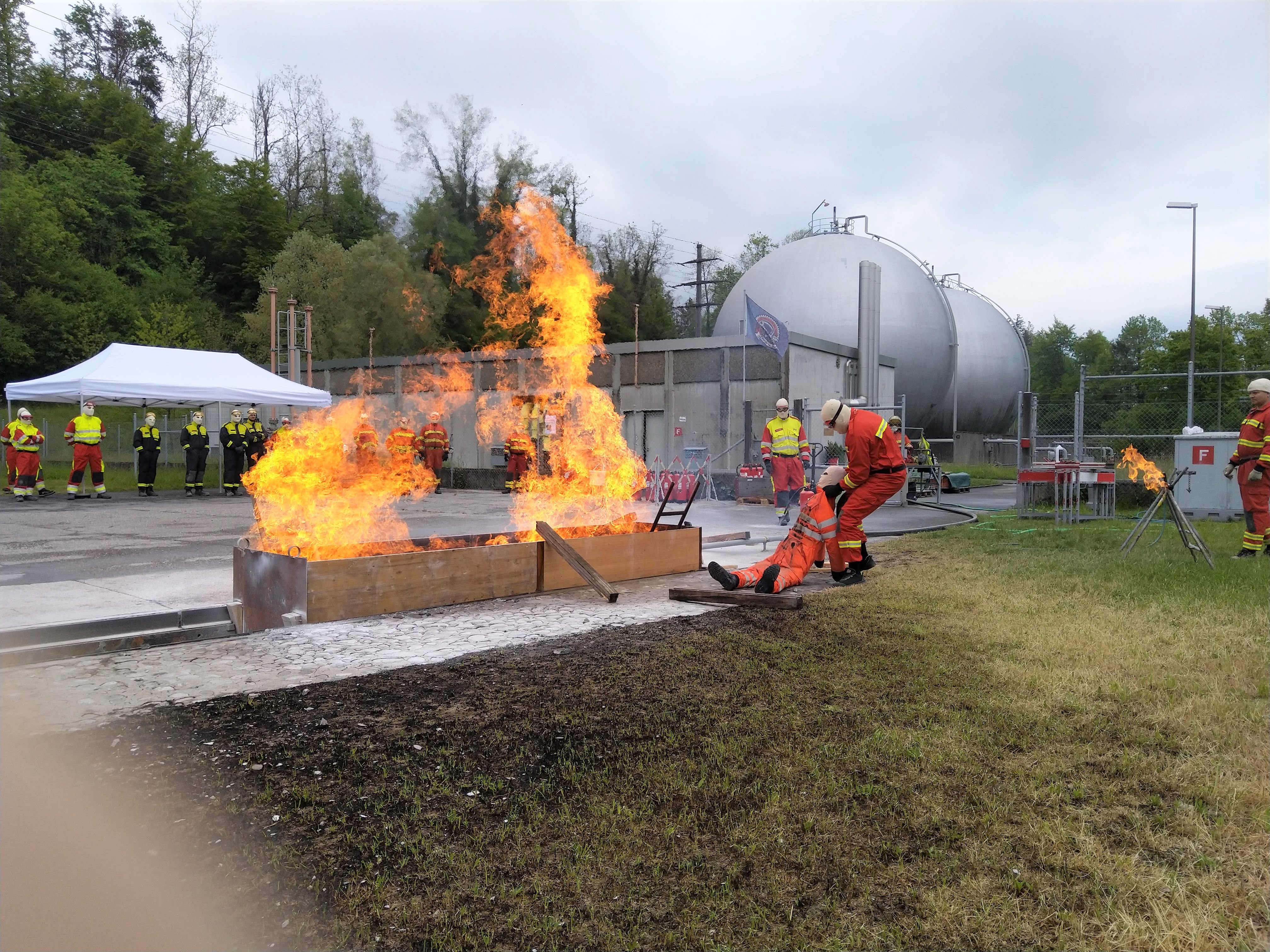 Löschen von Gasbränden. (© SVGW)