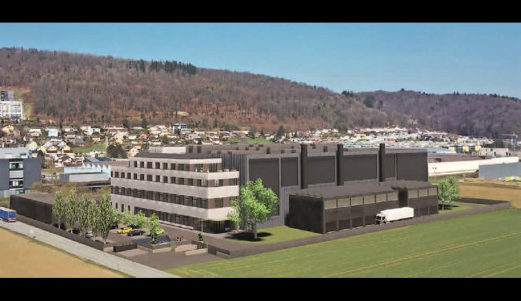 Projektstudie des geplanten neuen Rechenzentrums in Beringen im Kanton Schaffhausen. (© Safe Host)