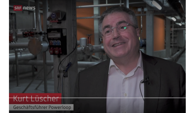 Kurt Lüscher, langjähriger Geschäftsführer von Powerloop, hier im SRF-Beitrag von Oktober 2021.