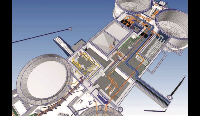 Fig. 4 Schnittdarstellung Untergeschoss im IFC-Viewer.