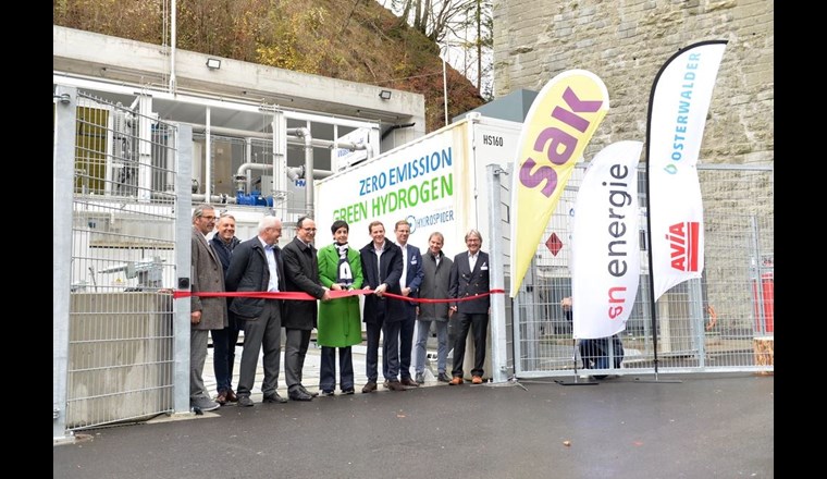 Ein Pionierprojekt wird Realität. Gut ein Jahr nach dem Spatenstich startet am 17. November 2022 im St. Galler Kubel die Produktion von grünem Wasserstoff. (Bild: ©SAK)