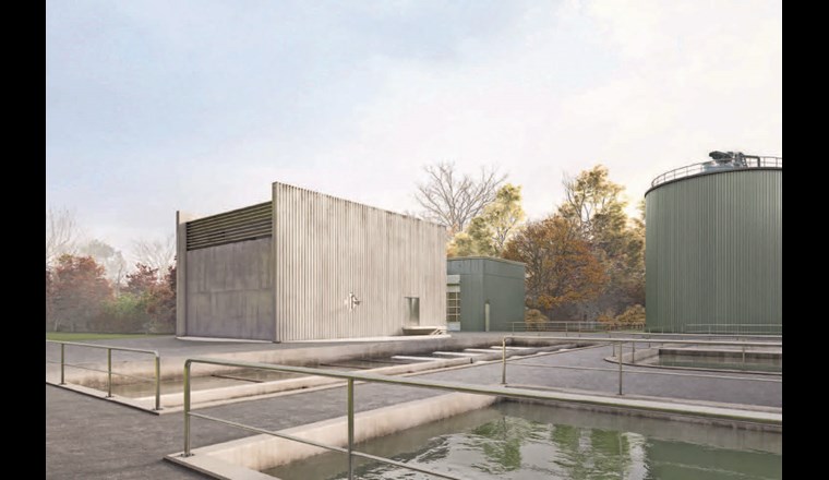 Das neue GAK-Gebäude auf der ARA Muri, Architektur Mireya Heredero, Architektin ETH SIA. 
(Visualisierung: © Nightnurse Images, Zürich)