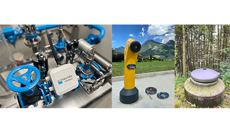 Kombinierte LoRaWAN- und NB-IoT-basierte Sensorlösungen (v.l.n.r.): D-Box, D-Storz, D-Schacht.