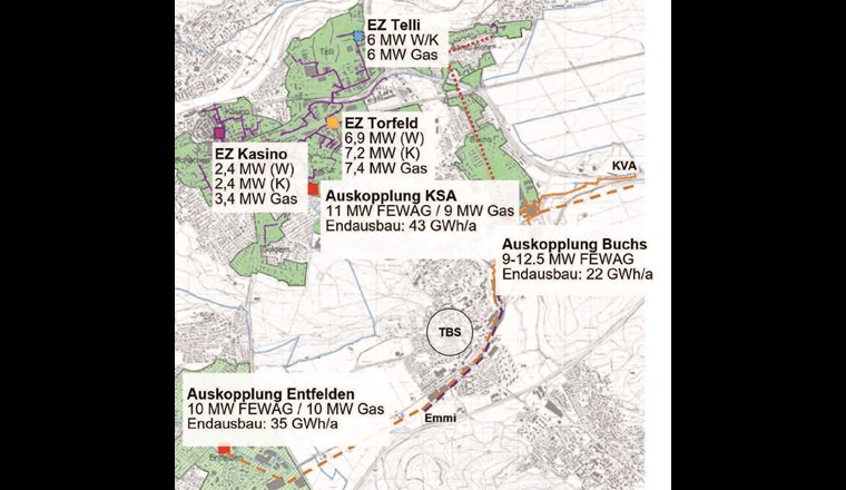 Wärmeversorgung Aarau und Umgebung.