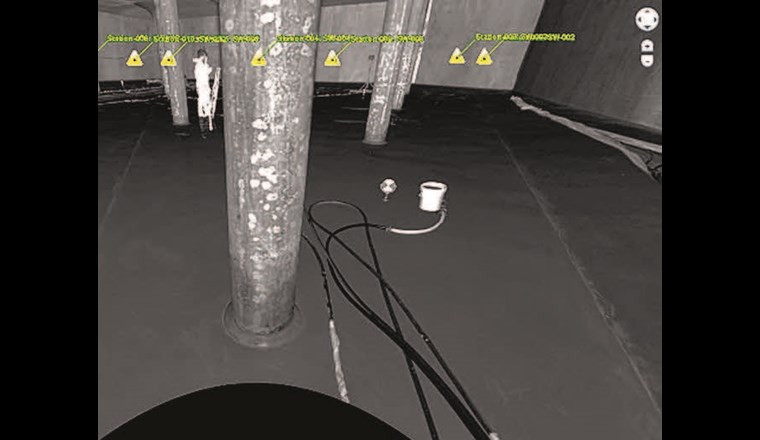 Fig. 9 Schlauch am Boden – Auswertung Schichtdicke.