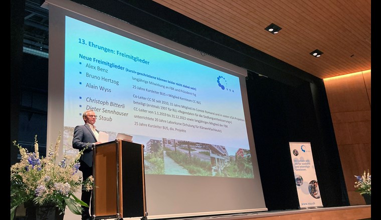 Heinz Habegger führte durch die 79. Mitgliederversammlung des VSA.
Foto: P. Sicher/VSA