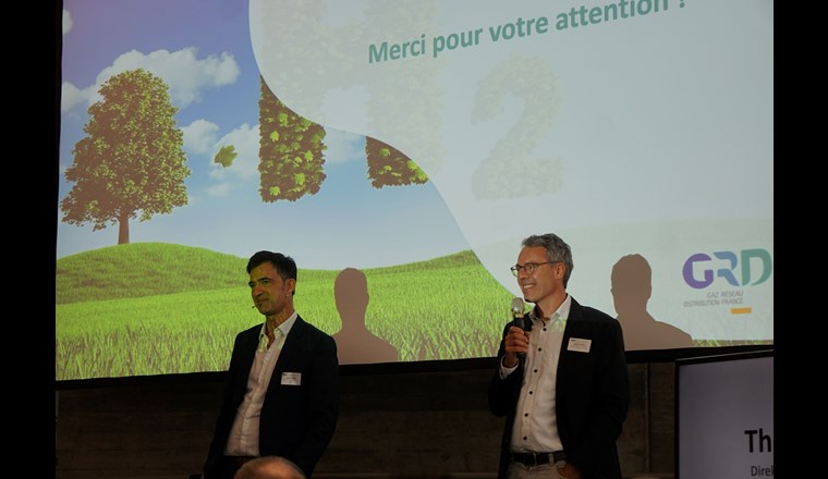 Zum Abschluss der Tagung gewährte Thomas Muller (l.) von der Gaz Réseau Distribution France GRDF einen Blick über die Grenze.