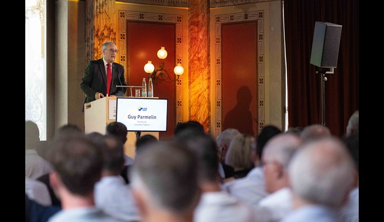 Bundesrat Guy Parmelin an der 150. Jahresversammlung des SVGW. (© Lukas Imhof)