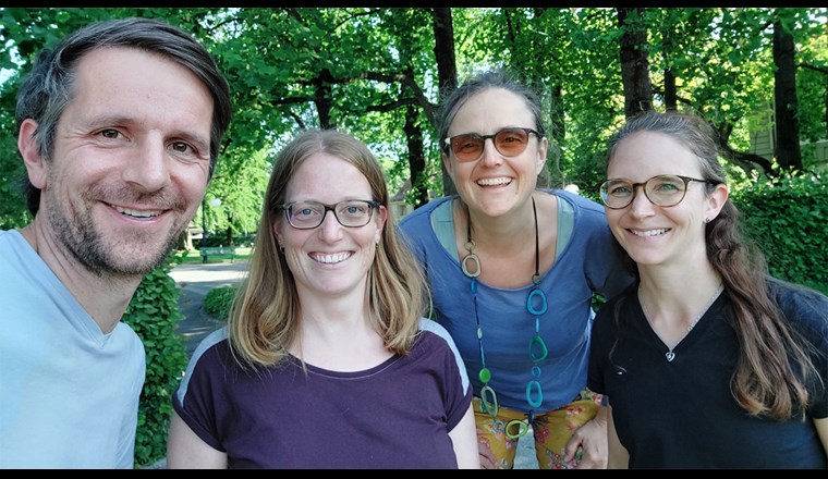 Das motivierte, eingespielte und kompetente Plattform-Team setzt sich auch in den kommenden vier Jahr mit viel Herzblut für den Gewässerschutz ein. V.l.n.r.: Pascal Wunderlin, Fabienne Eugster, Rebekka Gulde und Aline Brander.