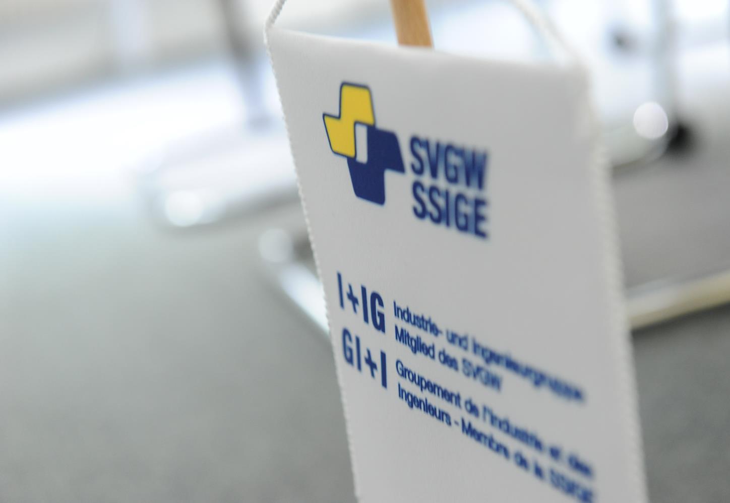 Erkennungsmerkmal: der Wimpel der Industrie- und Ingenieurgruppe des SVGW