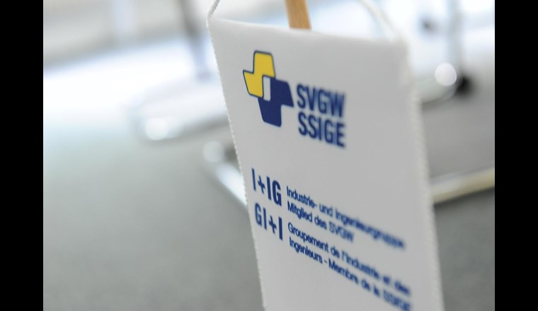 Erkennungsmerkmal: der Wimpel der Industrie- und Ingenieurgruppe des SVGW