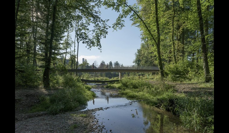  In Frauenfeld (TG) ist in den Murg-Auen durch eine Revitalisierung ein Nah­erholungsgebiet mitten in der Stadt entstanden. (Bild: M. Forte/Ex-Press/BAFU)
