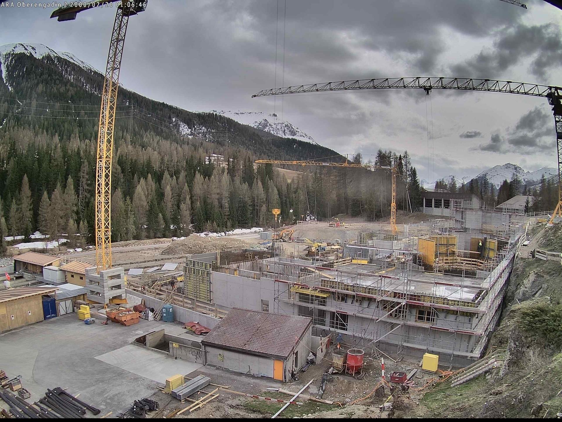 Baustelle der ARA Oberengadin. 