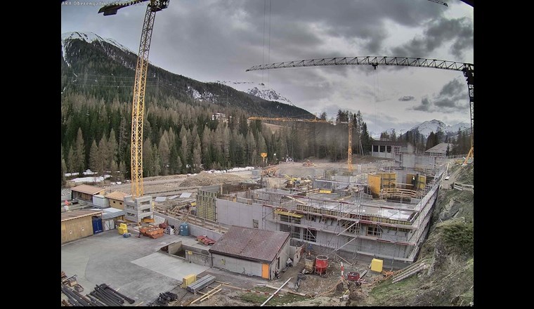 Baustelle der ARA Oberengadin. 