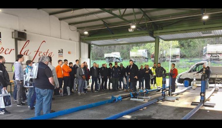 Alcuni momenti del corso sulle prove di tenuta, svoltosi in primavera a Muzzano.