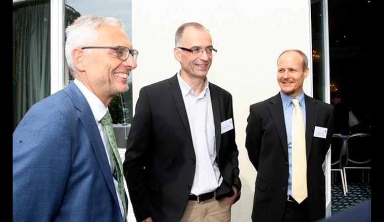 Die drei Präsidenten der AWBR, Prof. Dr. Matthias Maier aus Deutschland, Marc Thieriot aus Frankreich und Roman Wiget aus der Schweiz (v.l.n.r.), beim Festakt am 15. Juni in Konstanz. Bild: AWBR