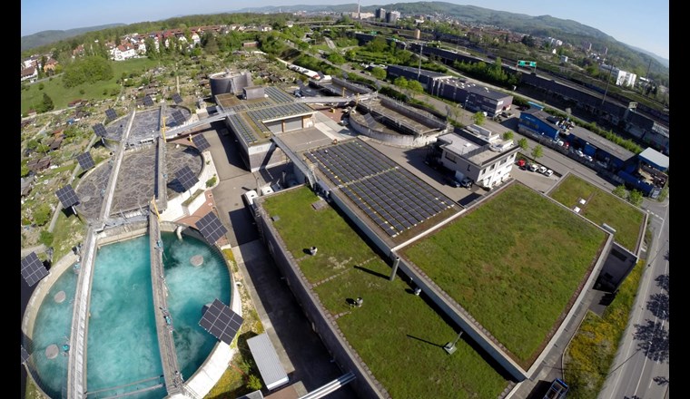 Luftaufnahme der ARA Birs