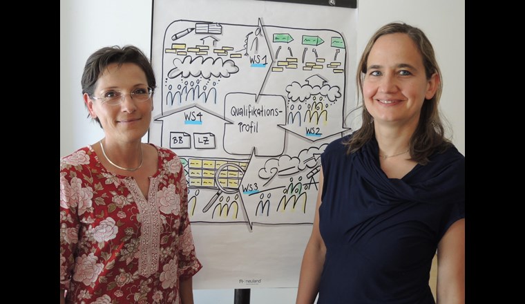 Eva Heinimann und Ariane Senn von der b-werk Bildung GmbH organisieren vor allem die zweisprachigen Workshops.