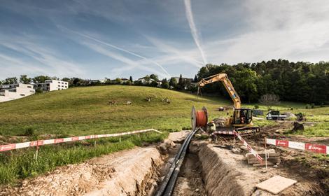 Das Fernwärmenetz in Bex wird ausgebaut.