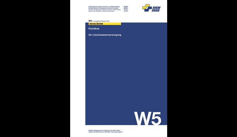 Die revidierte W5 ist am 1. Oktober in Kraft getreten.Sie ist auf Deutsch und Französisch im SVGW-Shop erhältlich. Die italienische Version ist in Planung. www.svgw.ch/shop
