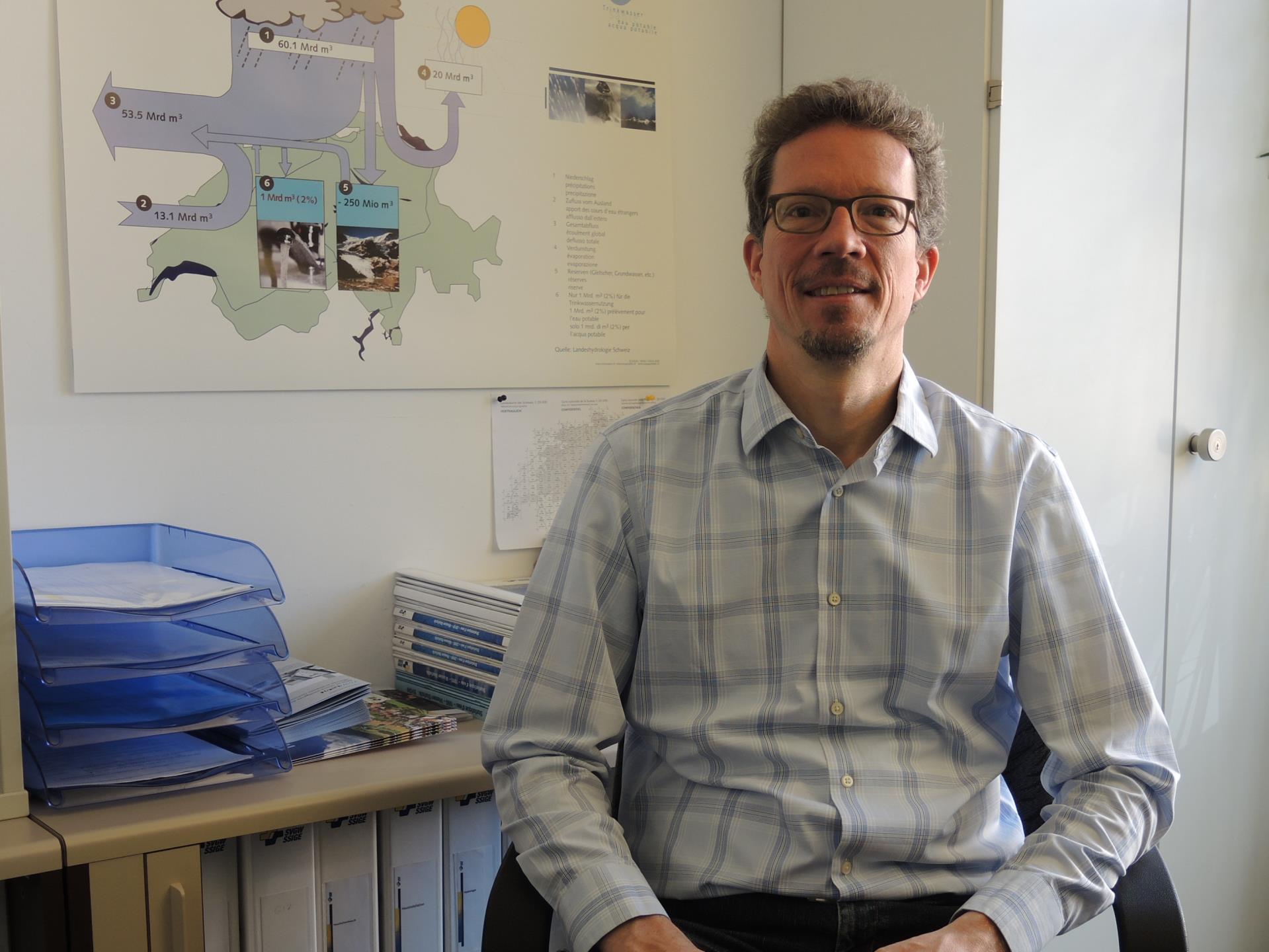 Matthias Freiburghaus: "Die Gesamtwasserabgabe pro Person und Tag war 2017 mit 299,5 Litern gleich wie 2016."