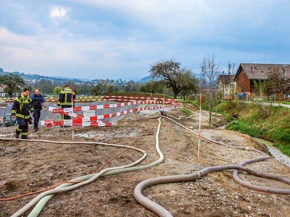 Im April 2017 gelangte in Abtwil verschmutztes Abwasser in den Mülibach. Foto: Polizei St.Gallen
