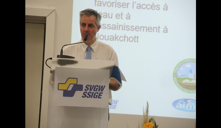 Der Lausanner Stadtrat Pierre-Antoine Hildbrand überbrachte eine Grussadresse und stellte einige regionale und internationale Wasserprojekte vor.