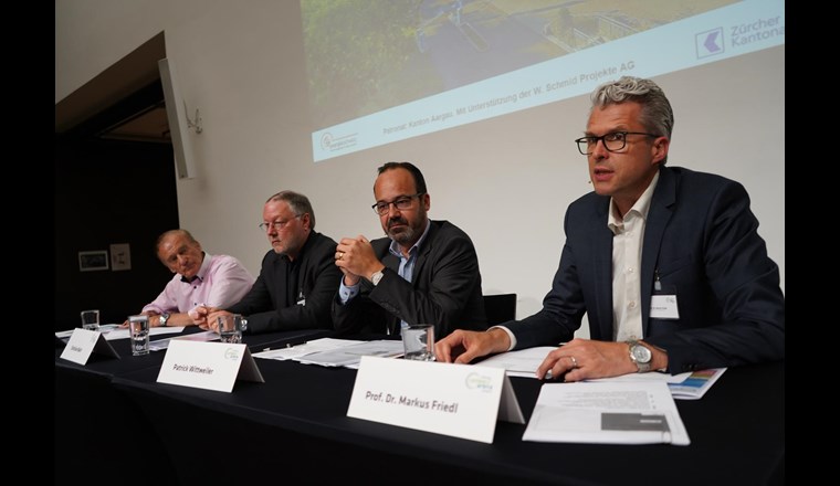 Von links: Walter Schmid, Christian Bach, Patrick Wittweiler, Markus Friedl (Bild: Umwelt Arena)