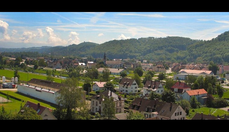 In Steinen lässt sich das Trinkwasser zur Stromproduktion nutzen, weil die Höhendifferenz zwischen der Brunnenstube und der Turbine im Dorf  fast 400 Meter beträgt. (Foto: Gemeinde Steinen)
