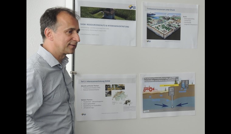 André Olschewski referierte über Trinkwasserfassungen und Nutzungskonflikte.