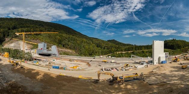 Blick auf die Baustelle am Belchentunnel (Foto: Astra)