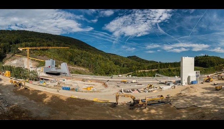 Blick auf die Baustelle am Belchentunnel (Foto: Astra)