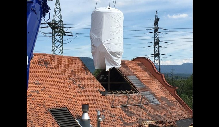Einbau der zweistufigen Filterentsäuerungsanlage ins historischen Wasserwerk Rauental