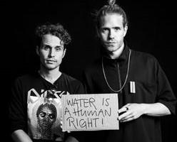 Engagieren sich auch für sauberes Trinkwasser: Lo & Leduc. (Foto: Viva con Agua)