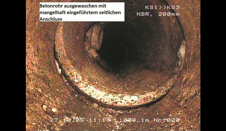 Die Rohrinspektion mittels Kanalfernsehen bringt eine Vielzahl von wassergefährdenden Infrastruktur-­schäden zum Vorschein. (Bild: Ing.-Büro Hans Ulrich Gränicher)
