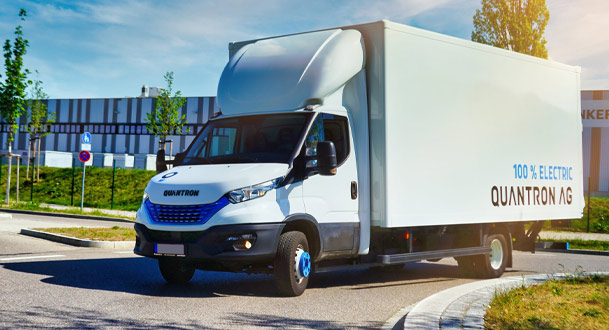Die Quantron AG arbeitet seit ihrer Gründung am Wasserstoff-Antrieb für Nutzfahrzeuge und hat seitdem viele Kompetenzen in dieser Unternehmenssparte gebündelt. (Foto: Quantron)
