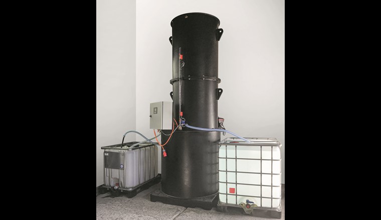 PSM-Modul mit GAK-Säule für Waschwasseranfall bis 50 m3 pro Jahr.