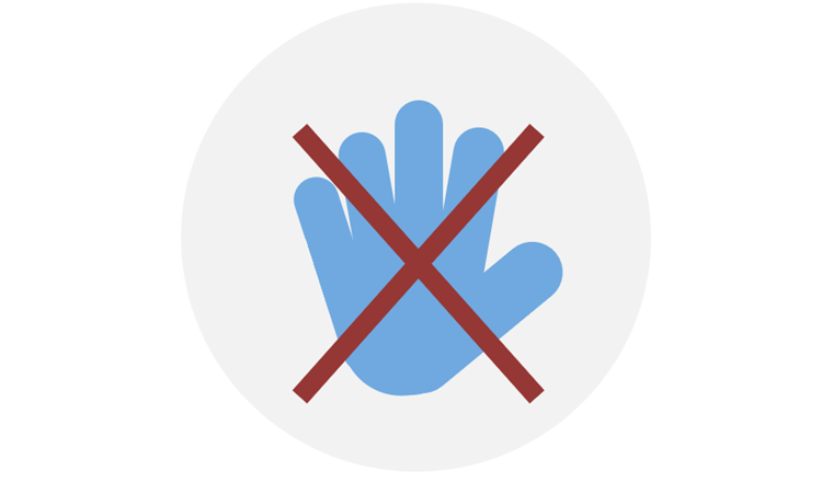 Körperkontakt vermeiden