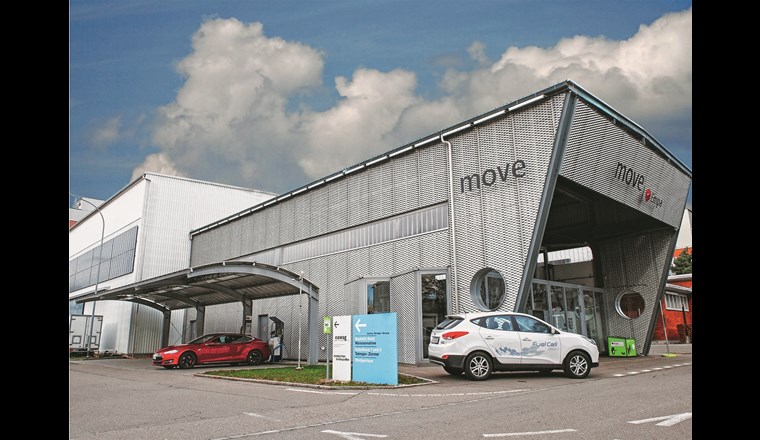 Fig. 3 Post-fossile Mobilität demonstriert am move-Demonstrator an der Empa (© Empa)