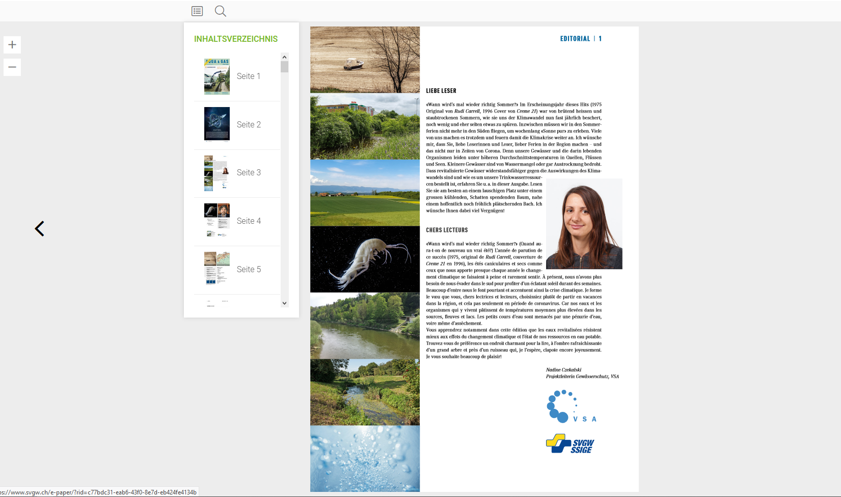 Screenshot ePaper A&G: Das neue ePaper von Aqua & Gas erfordert eine Neuregistrierung aller Abonnenten.