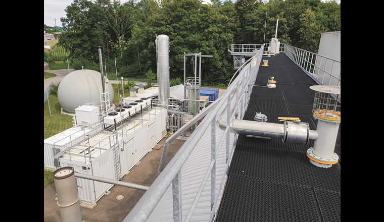 In der Biogasanlage der Kompogas Winterthur AG werden Grüngut, Speisereste und Mist vergoren und das entstehende Rohbiogas zur Einspeisung ins Gasnetz aufbereitet. (© Axpo Biomasse AG)
