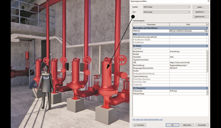 Bauwerksmodell mit attributierten Objekten (Stand Bauprojekt)
