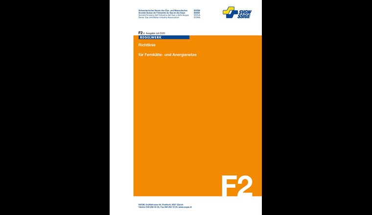 Die Richtlinie F2 für Fernkälte- und Anergienetze ist auf Deutsch oder Französisch in gebundener Form oder als Download im SVGW-Shop erhältlich: www.svgw.ch/shopregelwerk