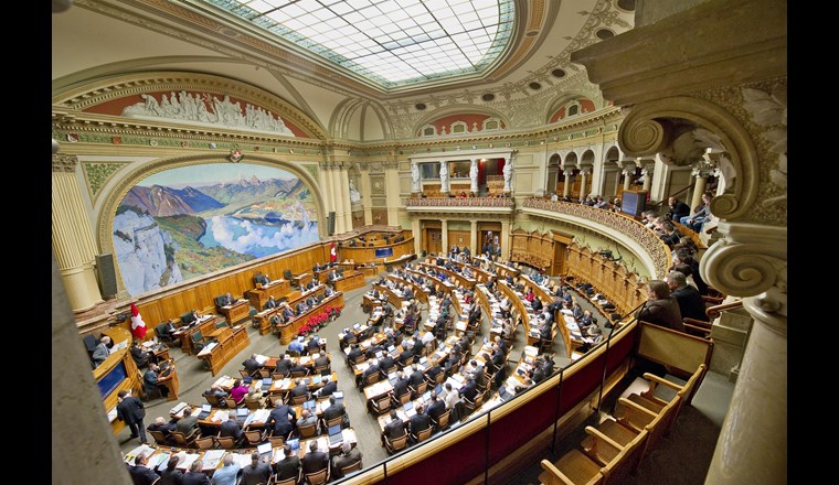 Nationalratssaal (Quelle: Parlamentsdienste 3003 Bern)