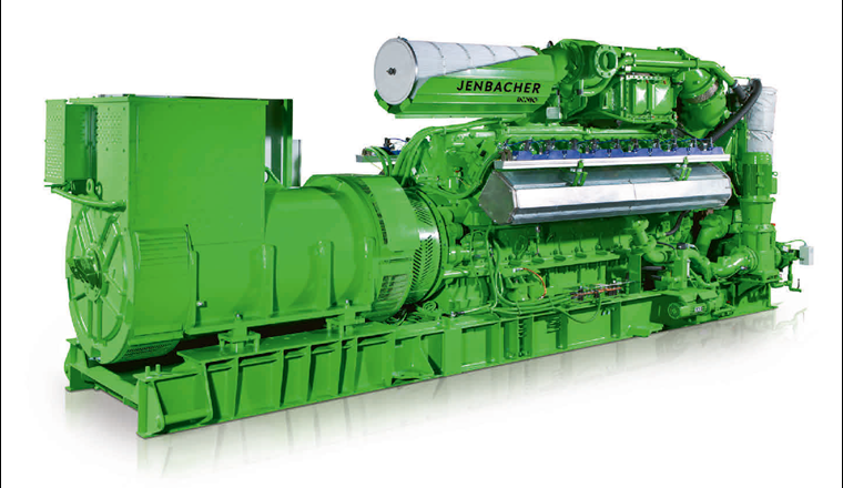 Blockheizkraftwerk der Firma INNIO Jenbacher 420.