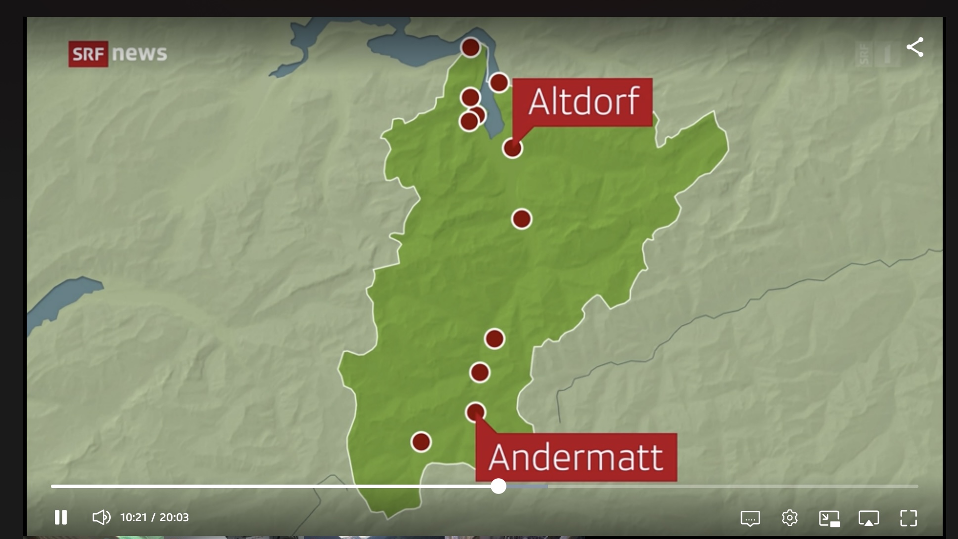 Screenshot: SRF Beitrag Schweiz aktuell vom 6.6.2021